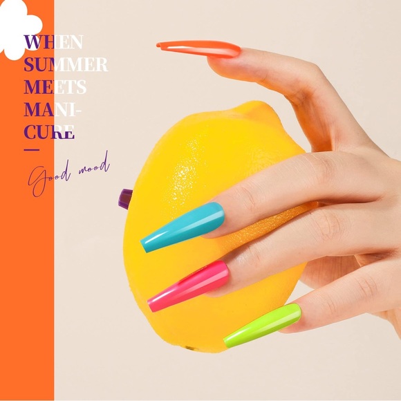 Press on Nails Long Coffin, 360PCS Fit Nicely & Natural Glossy, Complete Kit - Picture 5 of 13